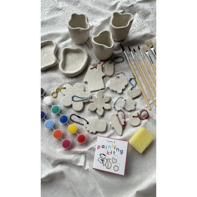 

KODE I9E READ DESC TOCHI STUDIO Painting Kit Daily Activity Ceramic Bisque Acrylic Color Paint