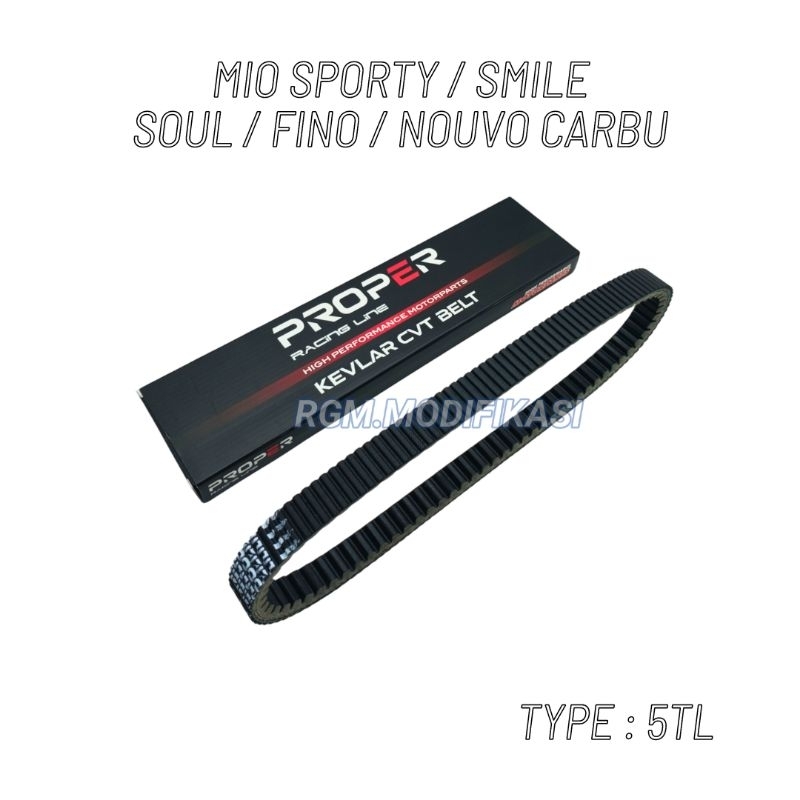 VANBELT V BELT KEVLAR PROPER RACING LINE MIO SPORTY MIO SMILE FINO CARBU SOUL CARBU NOUVO CARBU 100%