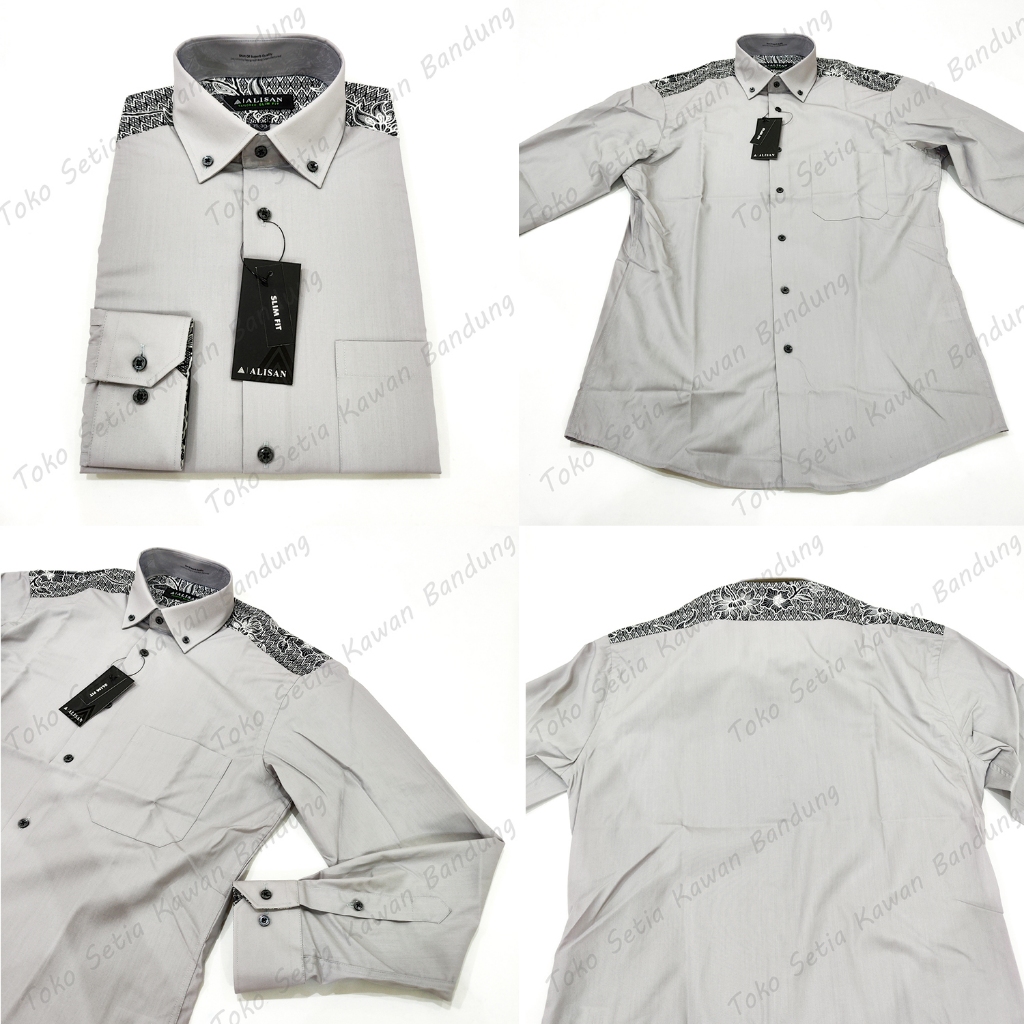 RB Kemeja ALISAN Spesial SLIM Fit Lengan Panjang ( Motif Bahu Batik )