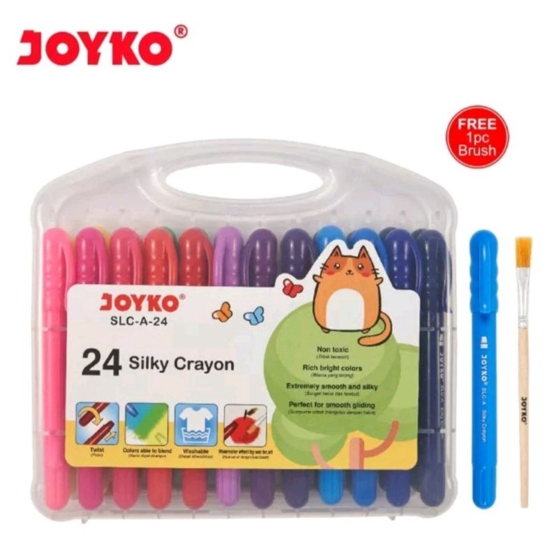 

KODE E17A SET KRAYON HALUS SILKY CRAYON JOYKO SLCA24 24 WARNA