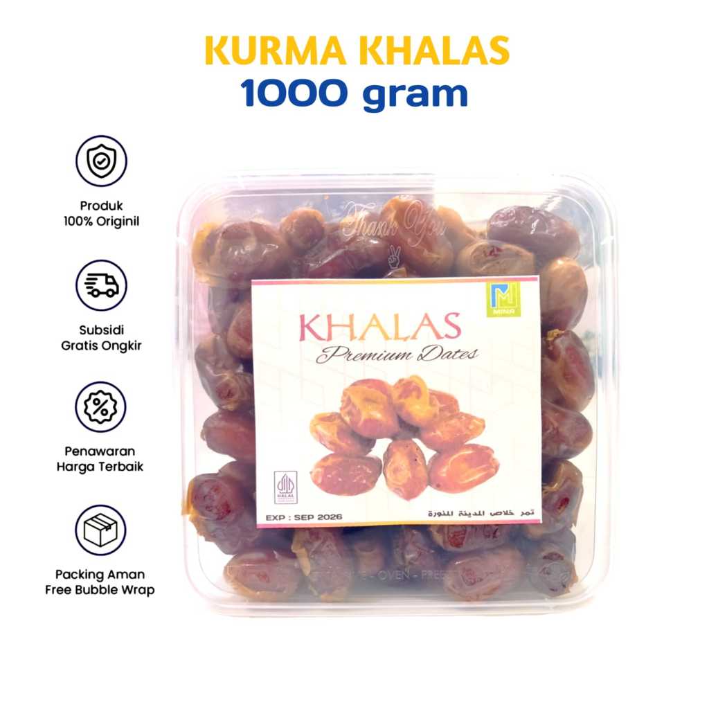 

Kurma Khalas Sa'ad Premium 1kg I Kurma Kholas