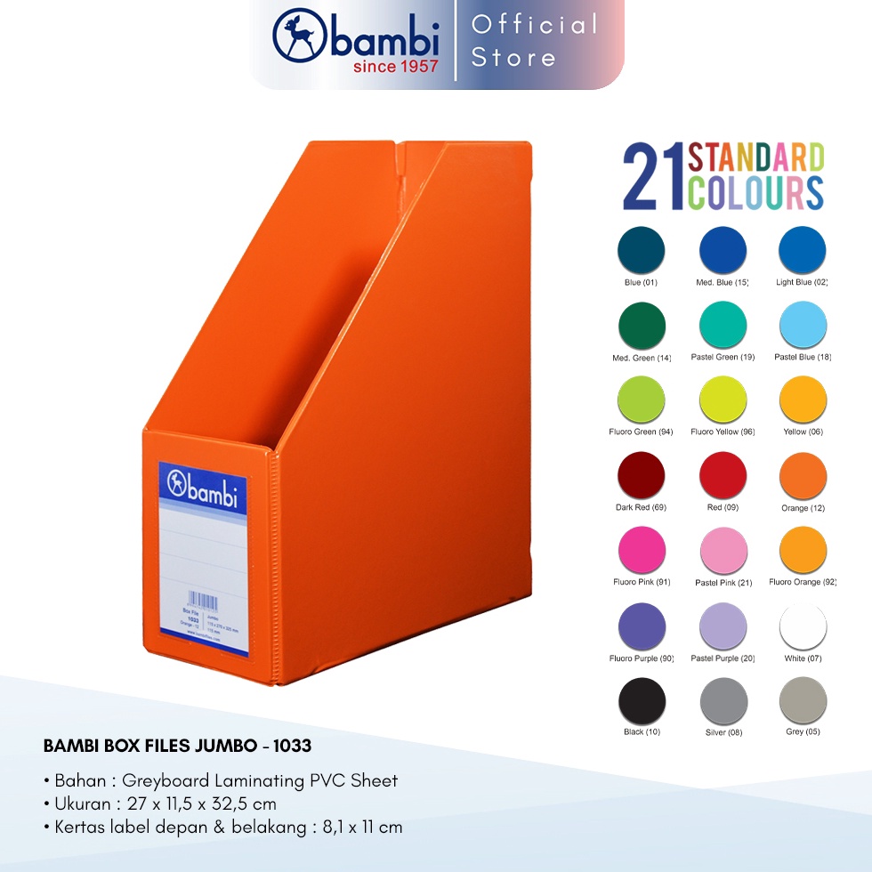 

KODE U64O Bambi Box File Magazine JUMBO SIZE 115 cm All Colour Box Arsip Box Storage Box Dokumen kode 133