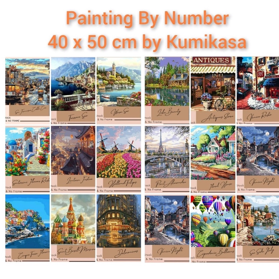 

KODE A67O DIY painting by numbers kerajinan tangan lukisan