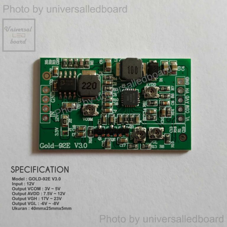KODE M45B Gacun TCON Boost Module LCD Universal VCOM VGL VGH AVDD Adjustable input 12v