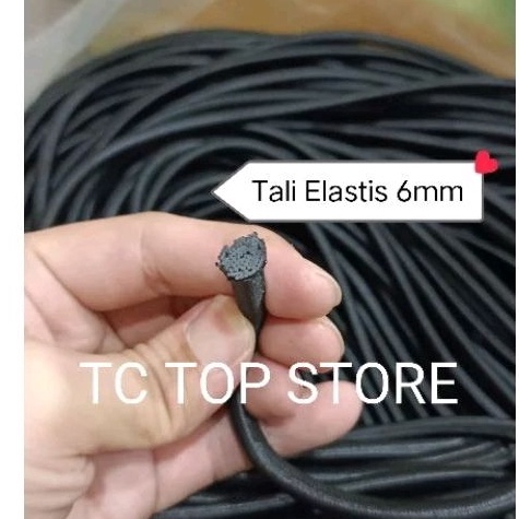 

KODE E28C Tali Elastis 6mm Tali string bulat 6mm Tali Karet 6 mm Panjang per 1 meter