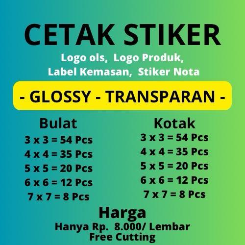 

STIKER / STICKER / KISS CUT / STIKER LABEL / STIKER BULAT / CUTTING STIKER / STIKER CUSTOM / STICKER LABEL