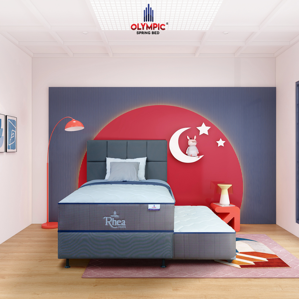 Olympic Twin Set Rhea Spring Bed | 2in1 | 100/120x200 | SP Mattress Surabaya