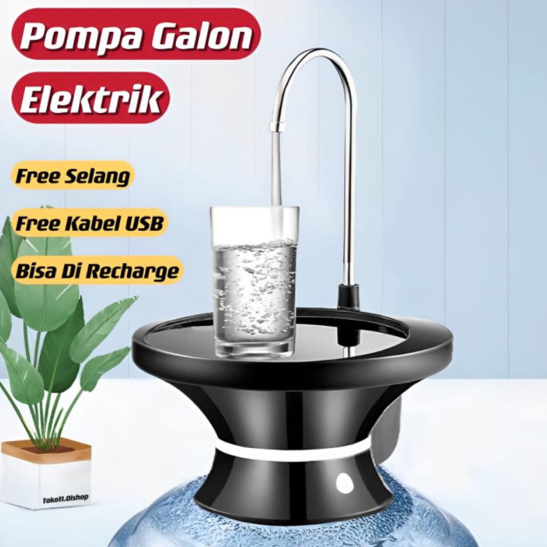 KODE T48C Pompa Air Galon Elektrik Listrik Tatakan Gelas Teko Panci  Electric Water Pump Gratis Sela
