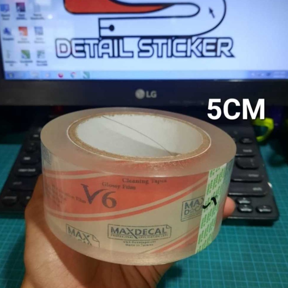

KODE J99Z 5CM Masking Tape MAXDECAL Transfer Tape Laminasi Cutting Sticker Maxdecal 5CM