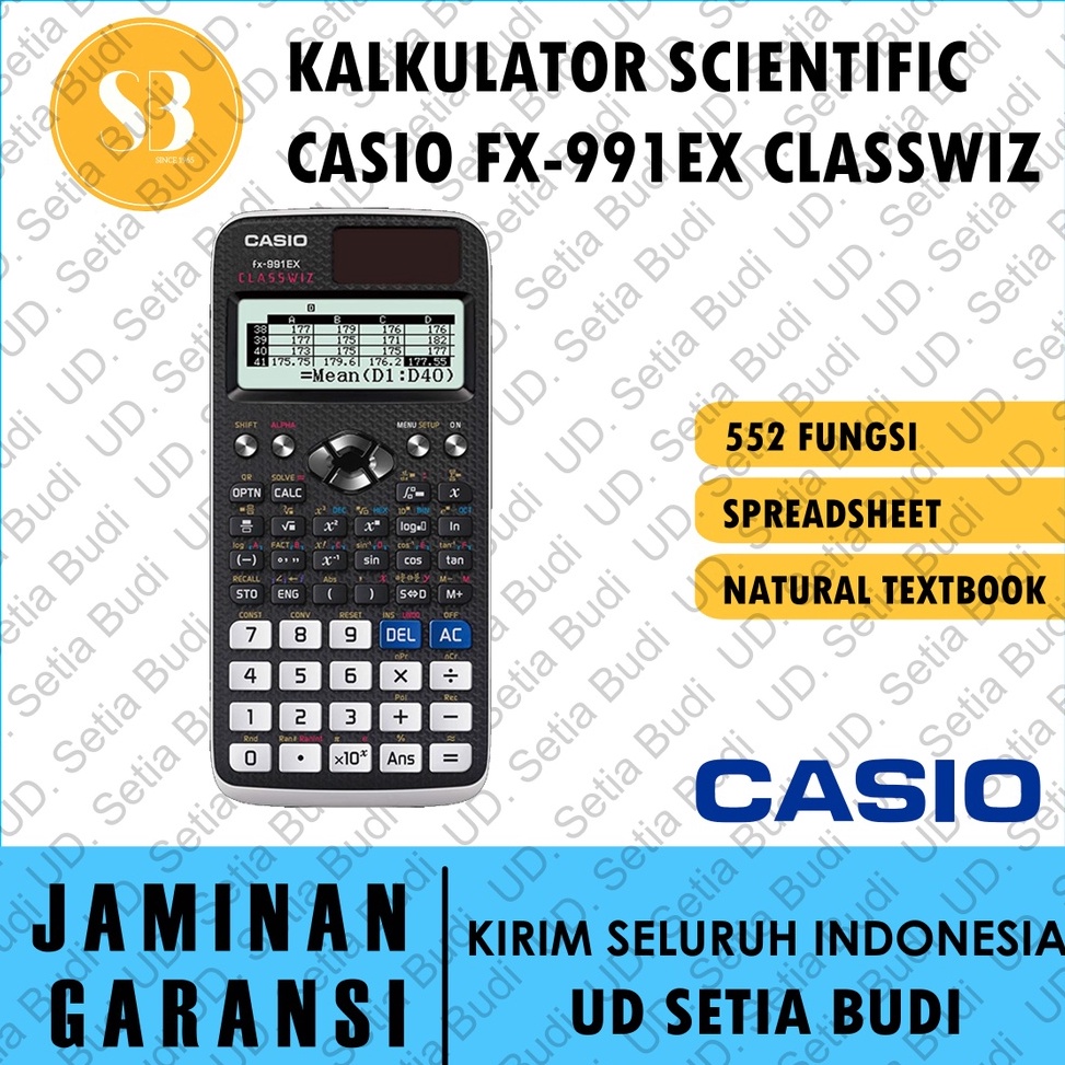 

KODE V56I Kalkulator Scientific Casio FX991EX Classwiz Asli dan Bergaransi