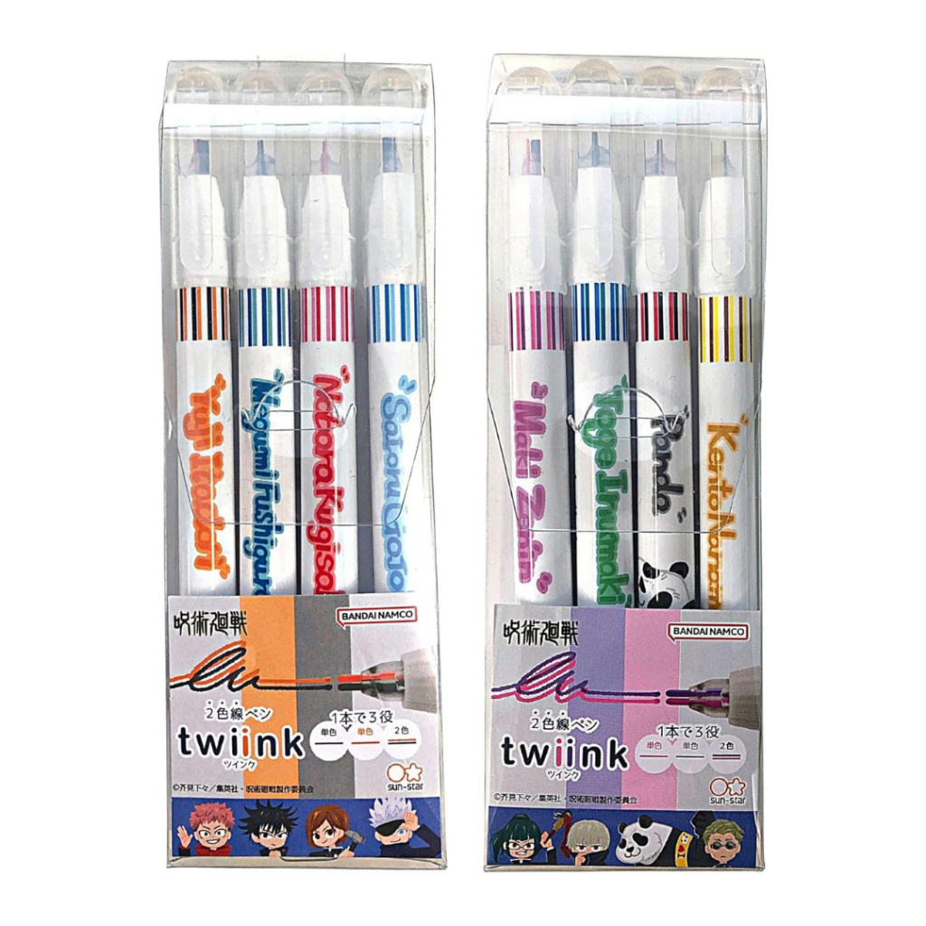 

Sun-Star Twiink Twin Marker Jujutsu Kaisen 2 Color Pen Itadori Yuji Nobara Kugisaki Megumi Fushiguro Satoru Gojo Kento Nanami Marking Pen 2 Warna Limited Edition