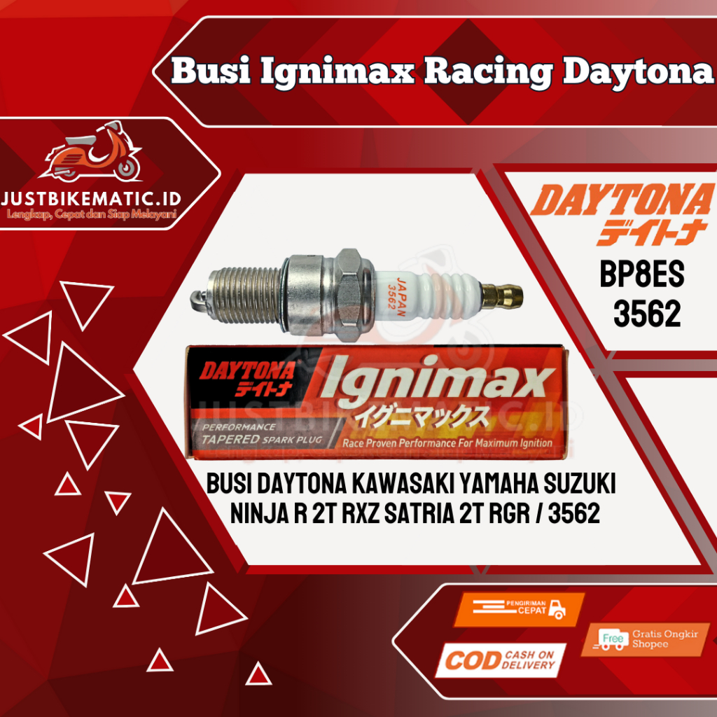 Busi Racing Ignimax Iridium Tapered Spark Plug Ninja RR Satria 2 Tak RXZ RGR 150 cc 250 cc BP8ES 356