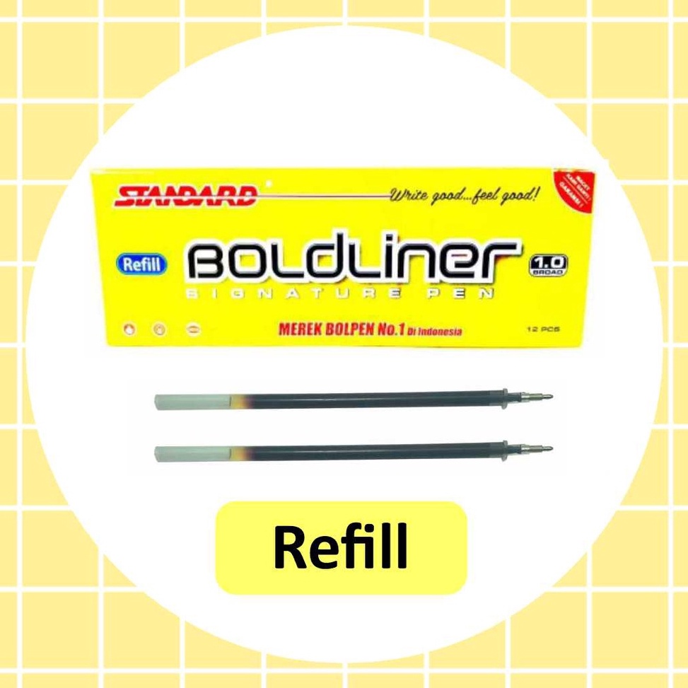 

KODE J63Y Standard Pen Refill Boldliner 1 Isi Pulpen Pena Ballpoint