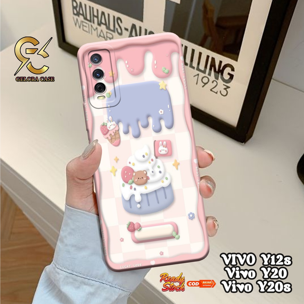 Case Vivo Y12S / Y20 / Y20S - geloracase - Casing Vivo Y12S Vivo Y20 Vivo Y20S - Motif case Ice Crea