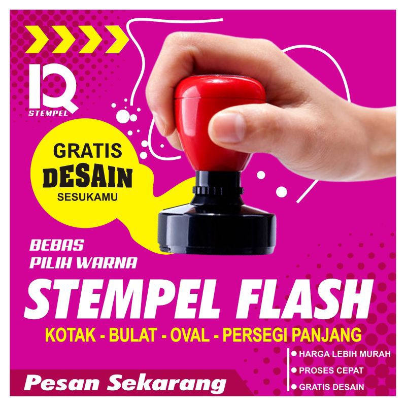 

STEMPEL FLASH/OTOMATIS custom isi ulang