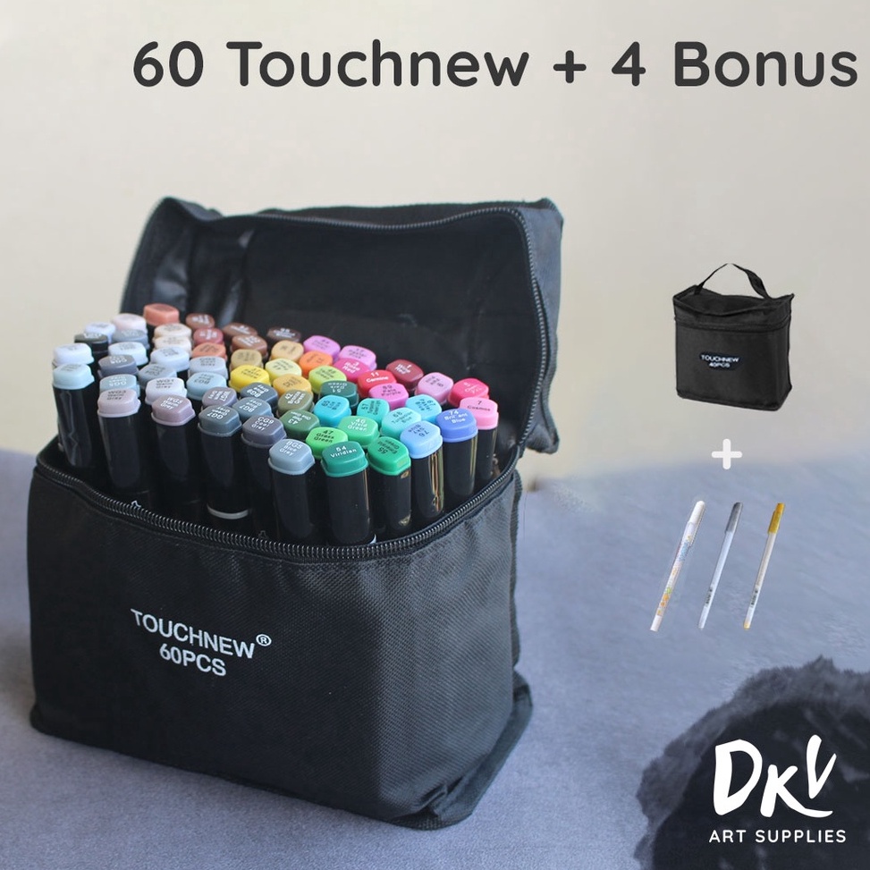 

KODE S38S Touchfive Touchnew Marker Spidol 6 8 Colors Twin Brush Tip Markers Animasi