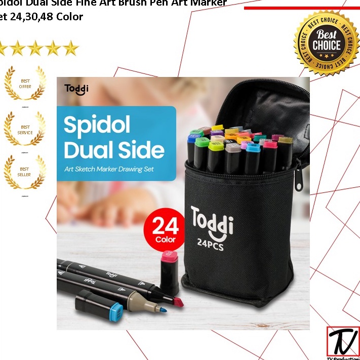 

KODE O77G Spidol Stabilo 24 3 48 Color Warna Dua Sisi Touch Dual Side Fine Art Brush Pen Art Marker