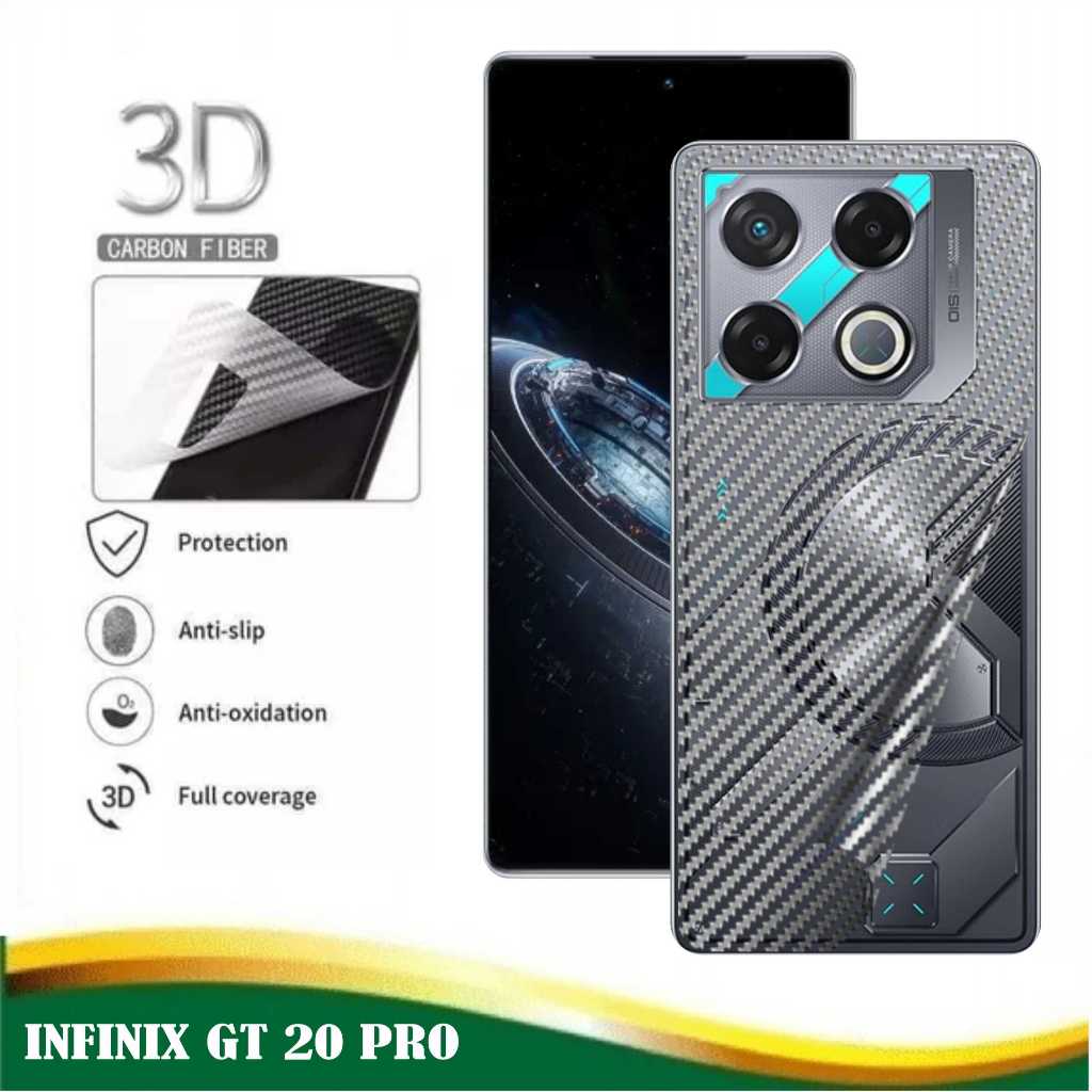 Garskin Carbon INFINIX GT 20 PRO Pelindung Layar Belakang