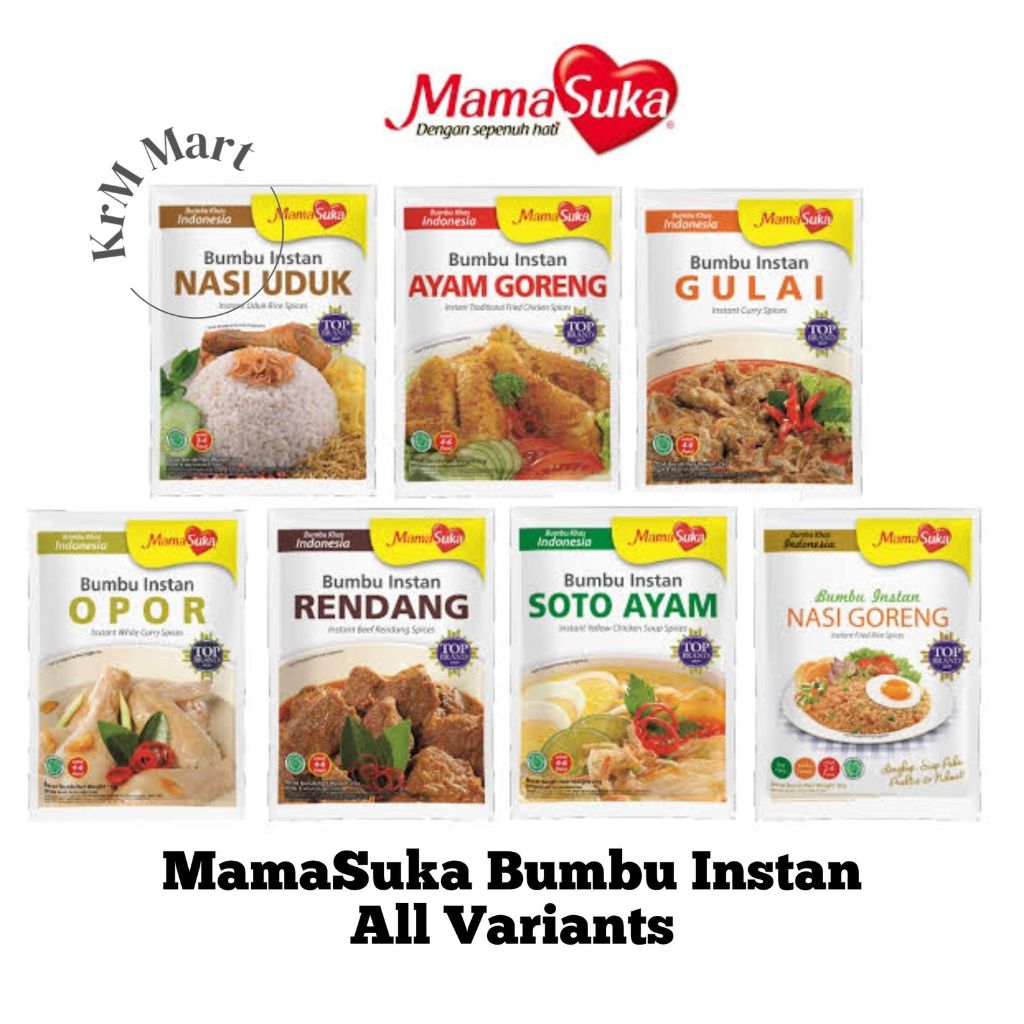 

Mamasuka Bumbu Instan All Varian Nasi Uduk Ayam Goreng Gulai Opor Rendang Soto Ayam Nasi Goreng