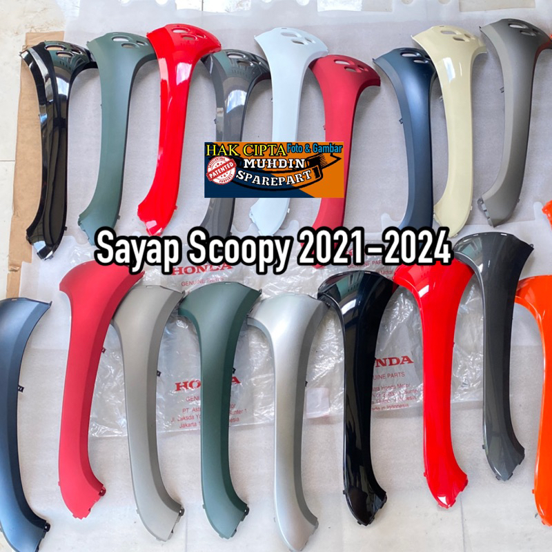 Cover Front Sayap Kanan Kiri Body Depan Scoopy New K2F 2021 - 2023 sampai 2024 original