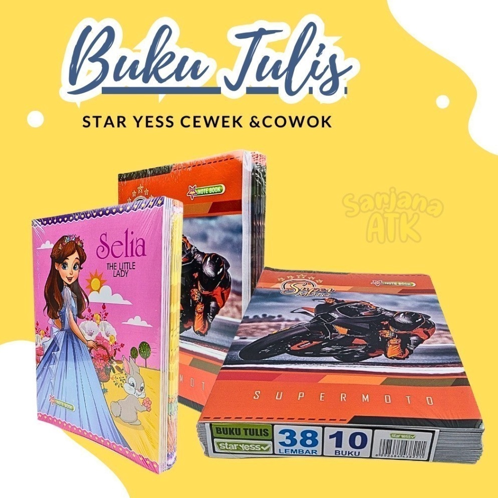 

Promo tajir Harga Per Pak isi 1 Buku Tulis 38 Lembar YOU by Kiky