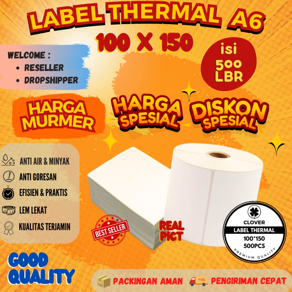 

Toko Spesial KERTAS THERMAL 1 X 15MM LABEL STIKER BARCODE A6