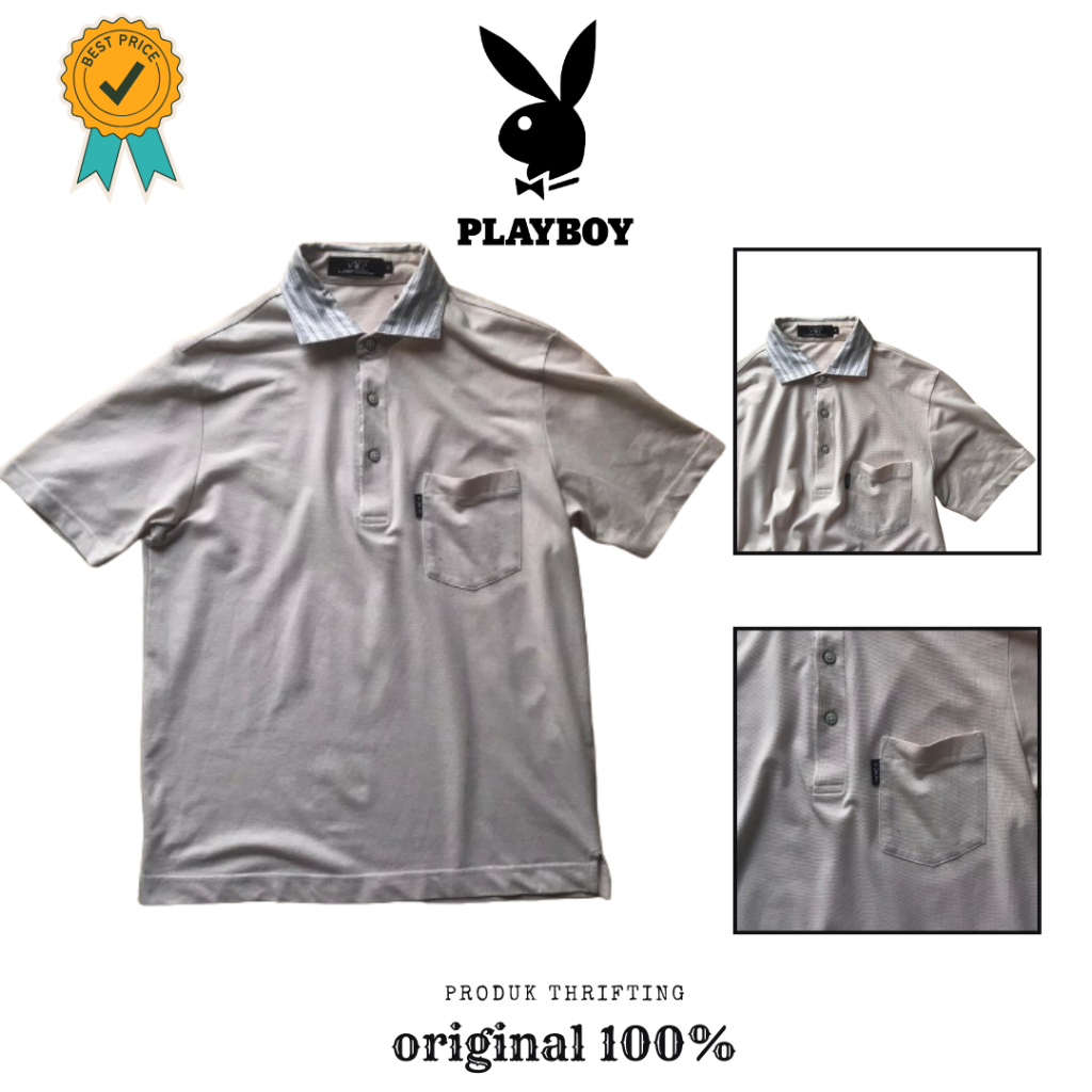 BAJU POLO KAOS KERA SECOND PLAYBOY ORIGINAL THRIF ORIGINAL BRANDED MURAH | RARE ITEM