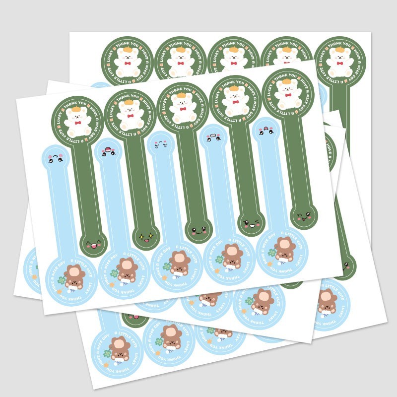 

stiker tq stiker thank you stiker segel box label stiker handmade - pjg hijau 100pc