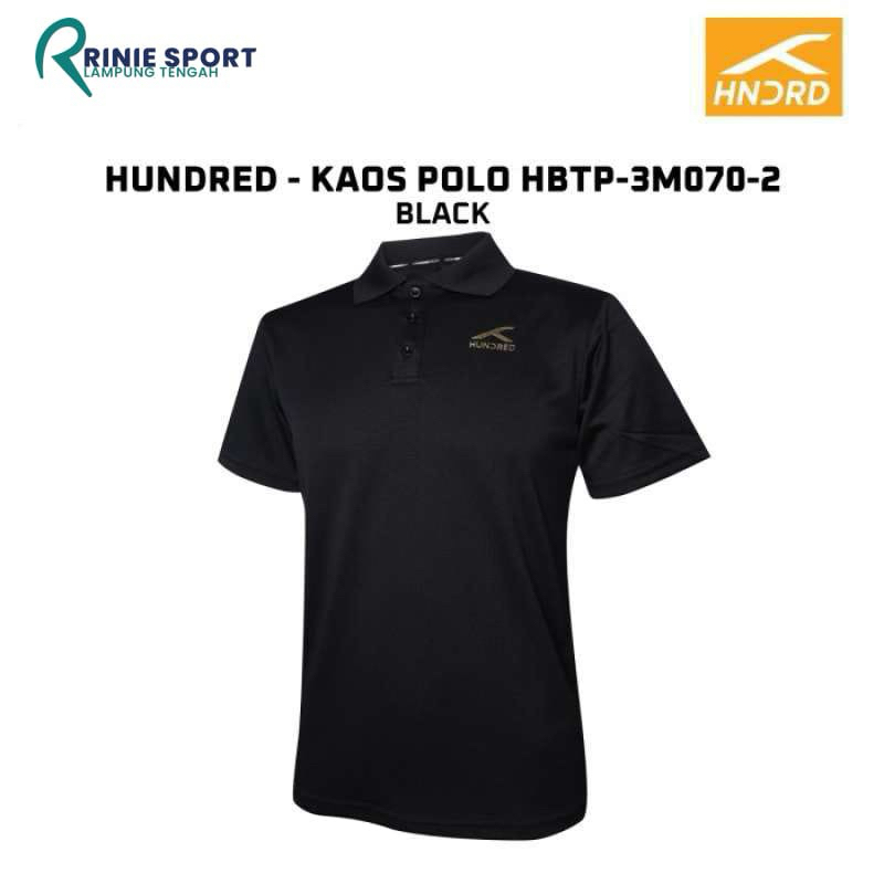 JERSEY BADMINTON HUNDRED POLO T-SHIRT HBTP-3M070 BLACK