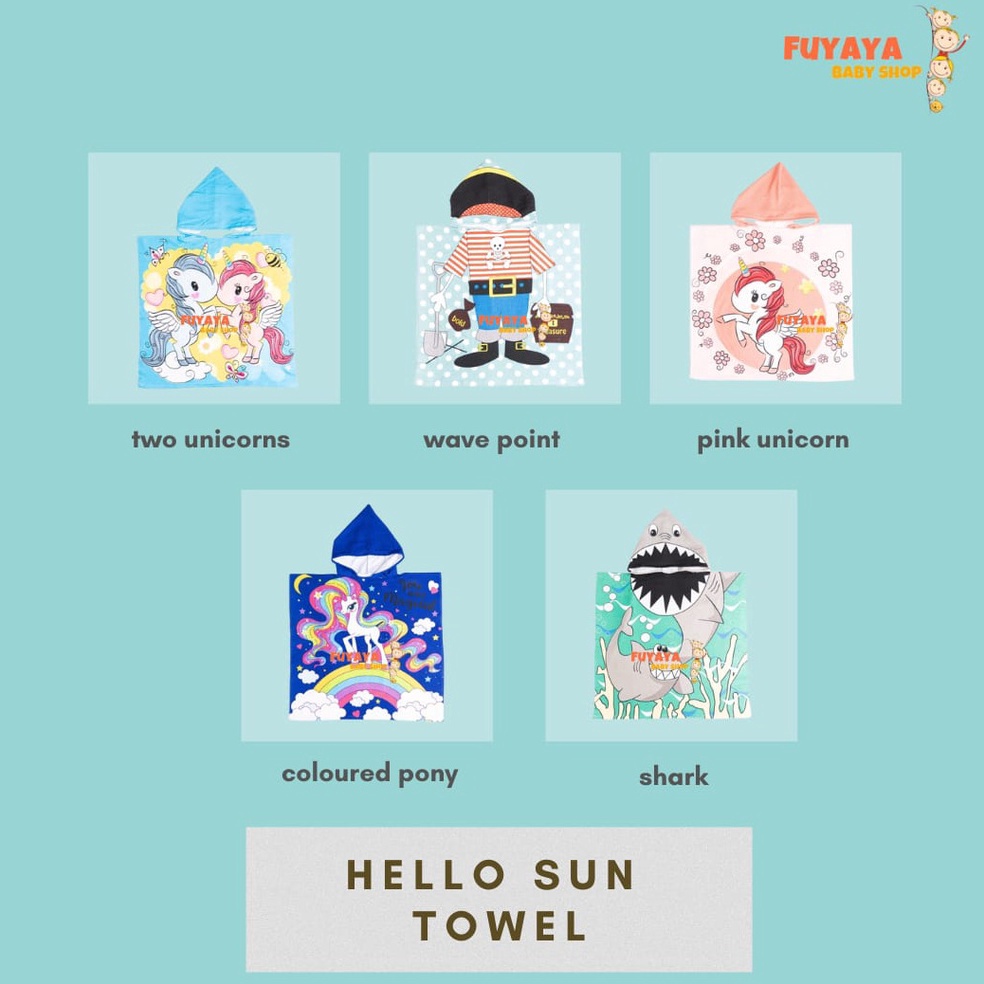 Telah Hadir Hello Sun Towel  Handuk Ponco Renang  Handuk Anak  Handuk Renang  Baby Towel Anduk Handu