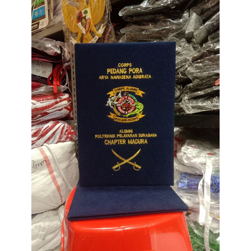 map custom map bordiran benang emas ukuran F4