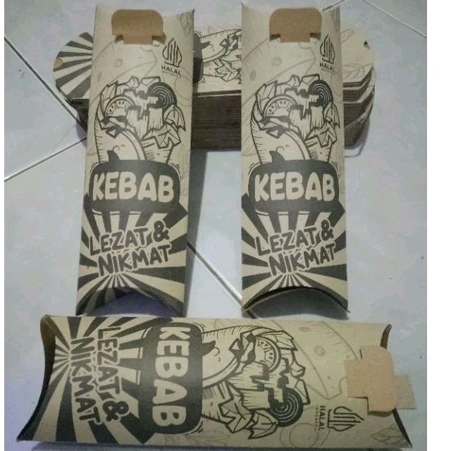 

Dus kebab ukuran 9 cm x 24 cm // kemasan kebab // wadah kebab