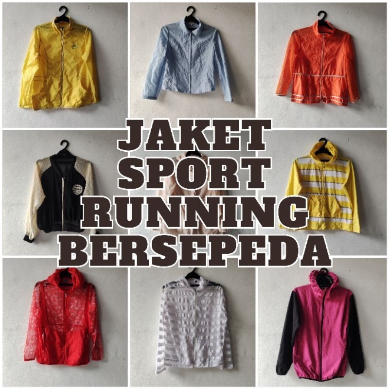 JACKET RUNNING JOGGING BERSEPEDA OLAHRAGA SPORT ULTRALIGHT CEWEK MURAH VIRAL MODIS UNIQLO