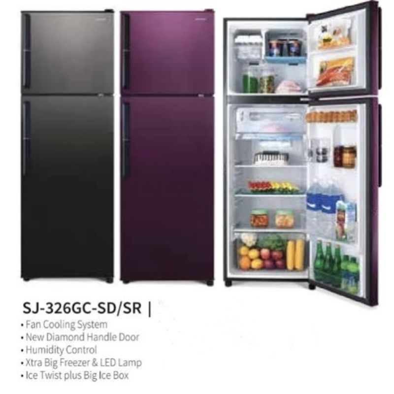 Kulkas Dua Pintu Sharp SJ-326GC / kulkas Sharp dua Pintu