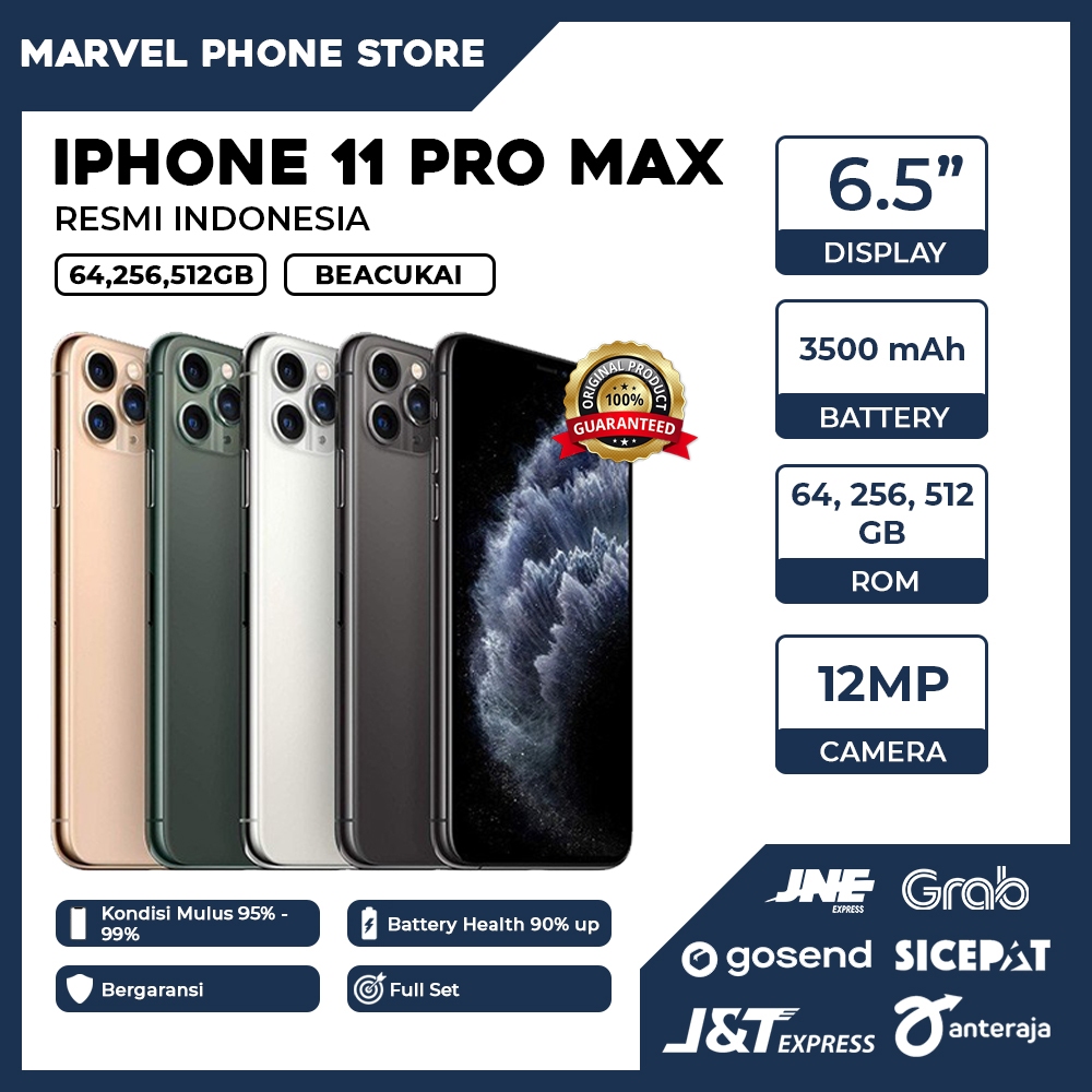 IPHONE 11 PRO MAX  64/128/256 RESMI INDO BERGARANSI | FULLSET ORIGINAL
