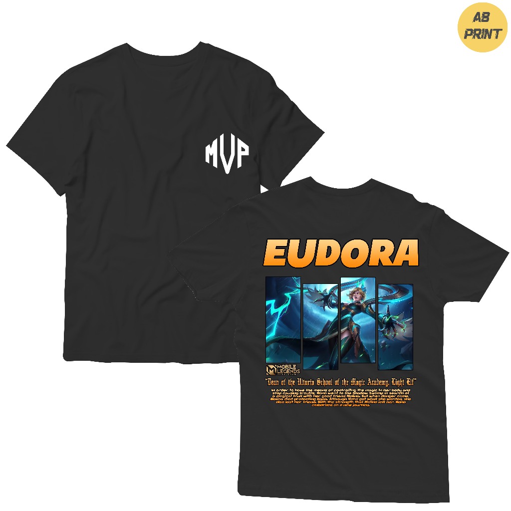 Kaos Mobile Legend Eudora/Kaos hero skin ML keren/Kaos viral 2024/Kaos murah adem/terlaris/AbPrint