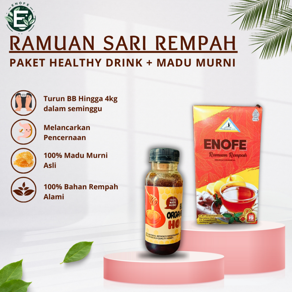 

PAKET DIET ALAMI DAN SOLUSI ASAM LAMBUNG | TURUN 2-3KG SEMINGGU | RAMUAN SARI REMPAH 1 BOX DAN MADU MURNI 1 BOTOL |