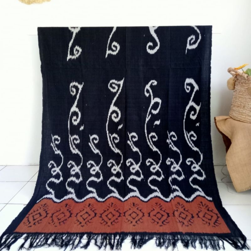 KAIN TENUN BLANKET TRADISIONAL TROSO JEPARA MOTIF TERBARU WARNA HITAM COKLAT, KAIN TENUN PREMIUM, KA