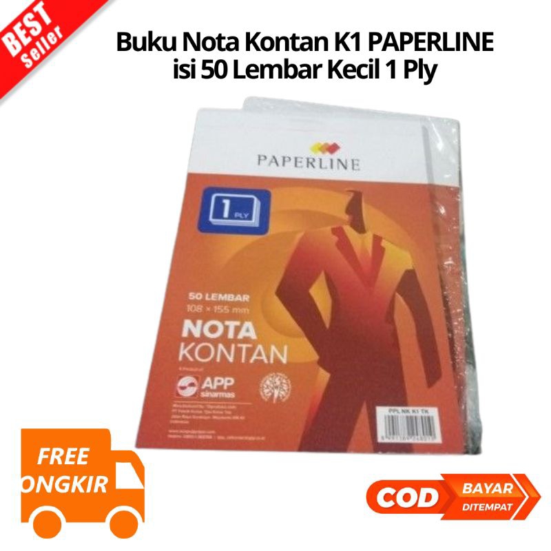 

[JK] BAYAR DI TEMPAT Buku Nota Kontan K1 PAPERLINE PPL-NK-K1-TK isi 50 Lembar Kecil 1 Ply