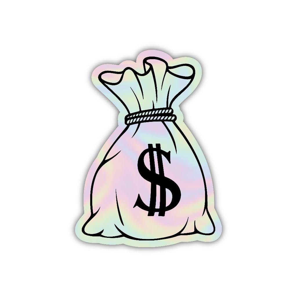 

Z238 sticker money bag, stiker hologram satuan