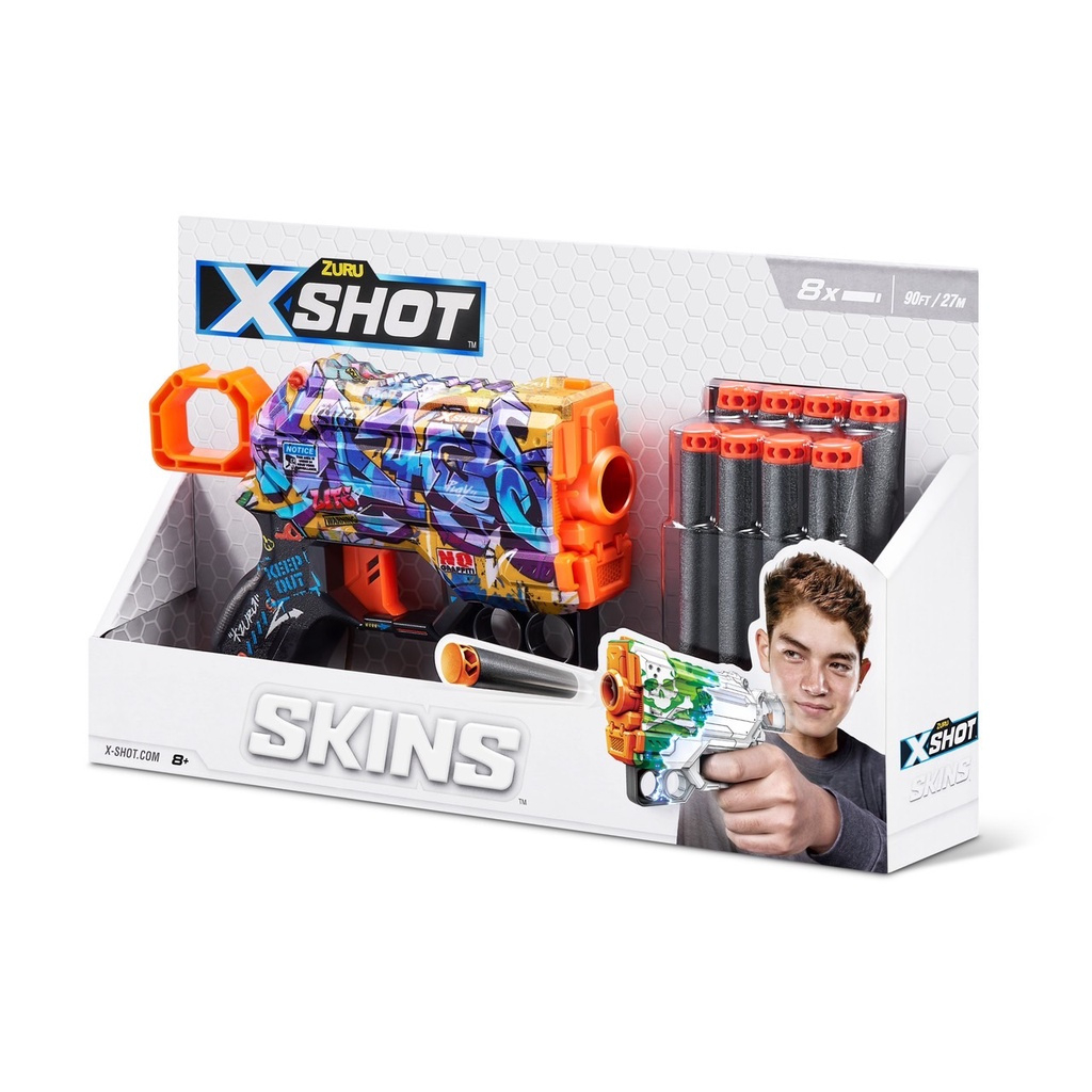 ZURU XSHOT - Mainan Blaster XSHOT-SKINS-MENACE