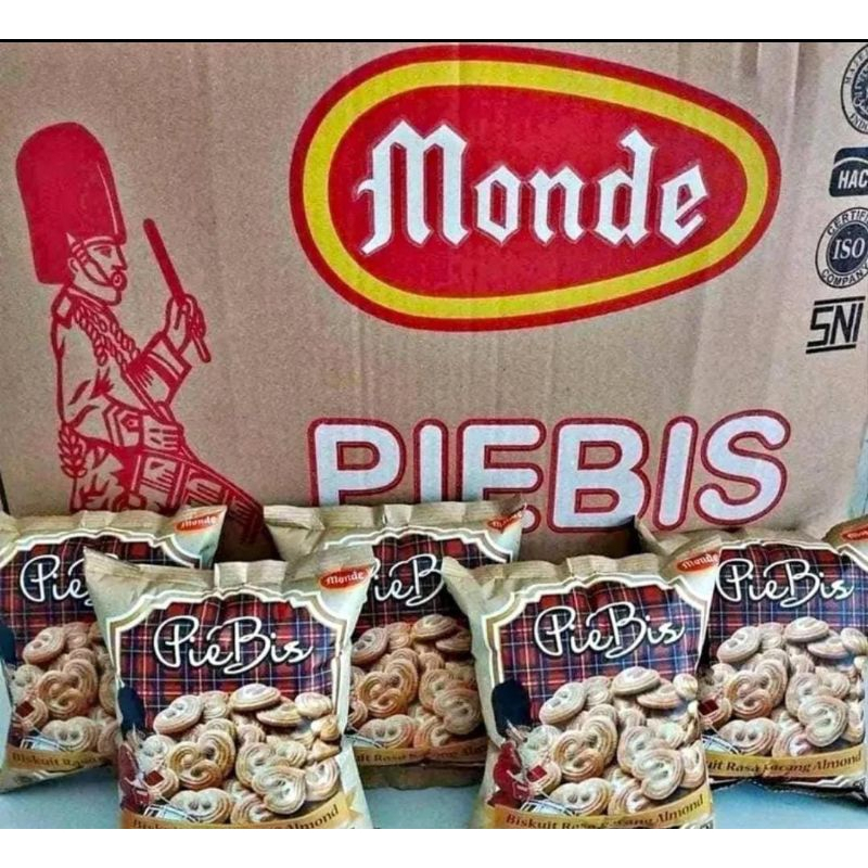 

Monde Pie Bis 1Dus / Karton isi 60Pcs 40gr Piebis Biskuit Rasa Almond