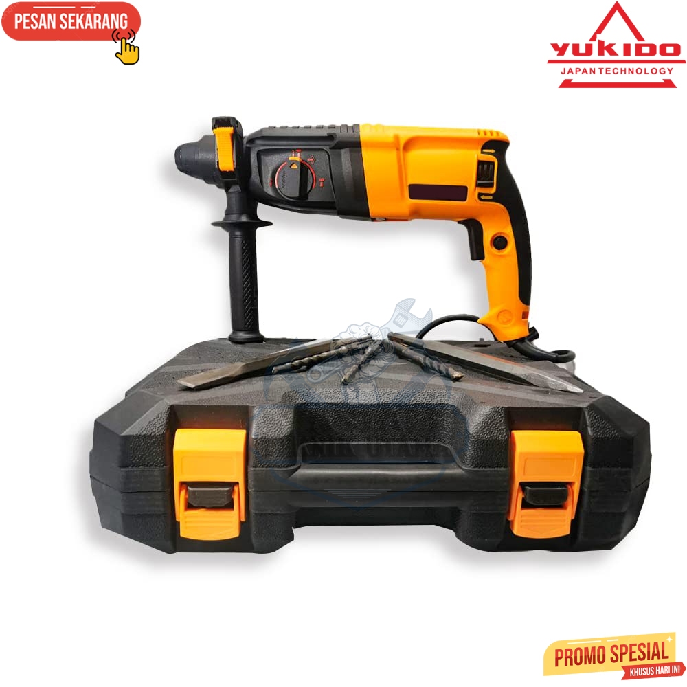 PROMO TERMURAH MESIN BOBOK BETON YUKIDO ROTARY HAMMER/ HAMMER DRILL 26MM JAPAN TECHNOLOGY