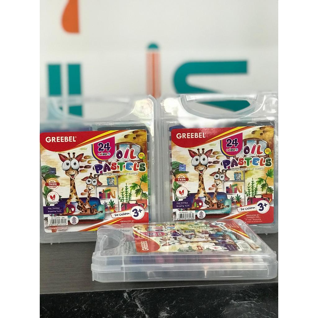 

GREEBEL Crayon Krayon KIDS OIL PASTEL (24 Warna) untuk Anak non toxic