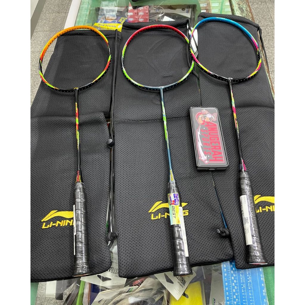 PAKET LENGKAP - Raket Badminton LINING G FORCE 8 / 9 / 10 ORIGINAL