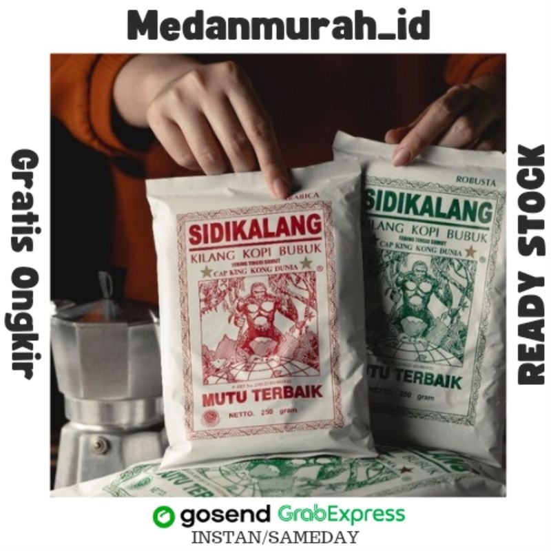 

Kopi Bubuk Arabica (250g) Sidikalang Cap King Kong Dunia Medan