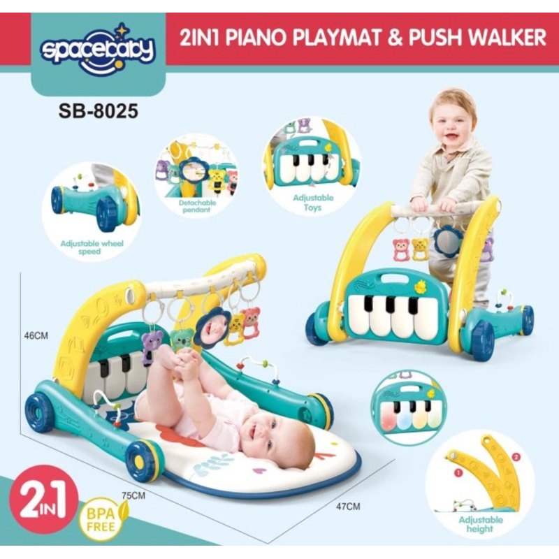 [PRELOVED] Spacebaby 2in1 Piano Rack & Walker | Baby Push Walker | Baby Walker