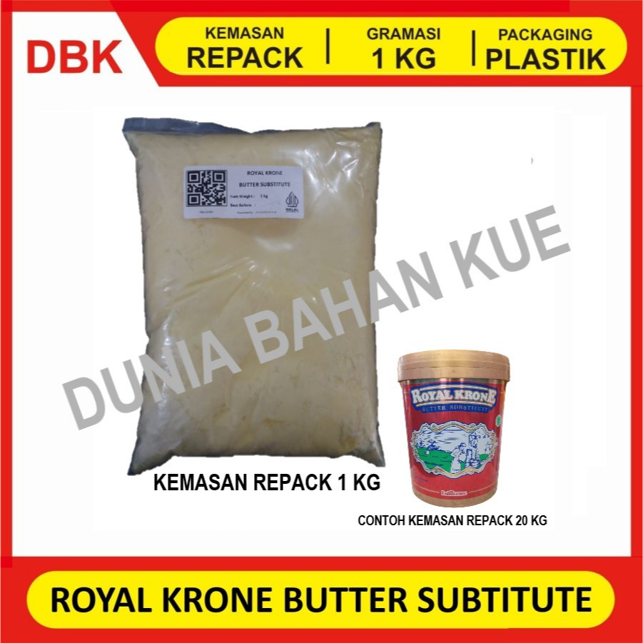 

ROYAL KRONE KRON MENTEGA BUTTER SUBTITUTE PENGGANTI MENTEGA 1 KG