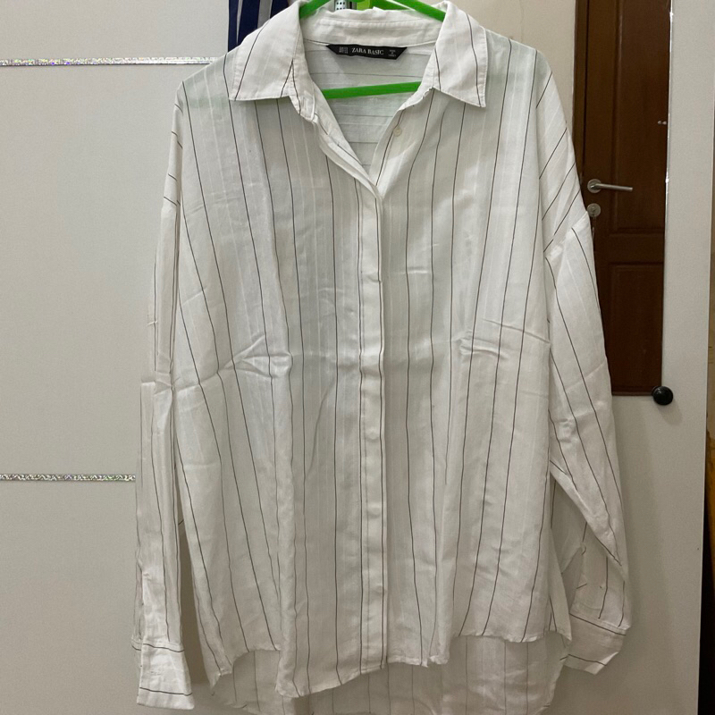 Kemeja Stripe Zara Basic