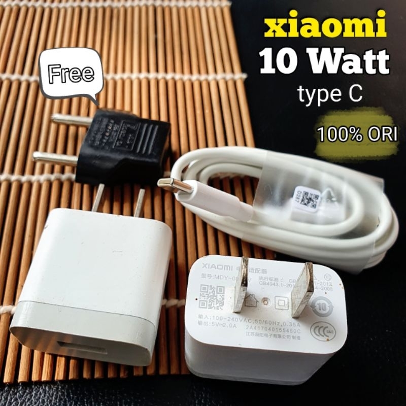 [PROMO]Charger Xiaomi Redmi 2A 10Watt Type C Note 8 lite Note 7 Mi A1 A2 A3 4s 5x Mix 3 Original 100
